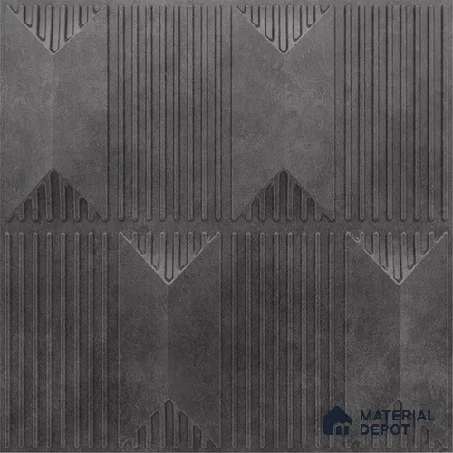 Grey Artisan PVC Matte Finish 3D Wall Panel | 20 in x 20 in | Nexa Gray - 15 mm | Suitable for Dining, Feature Wall & TV Unit | Width is Subjected to 5% Variation