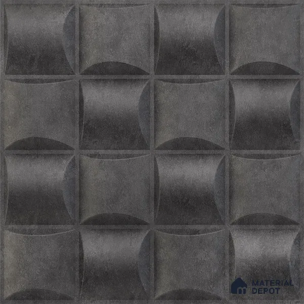 Grey Block PVC Matte Finish 3D Wall Panel | 20 in x 20 in | Nexa Gray - 15 mm | Suitable for Dining, Feature Wall & TV Unit | Width is Subjected to 5% Variation