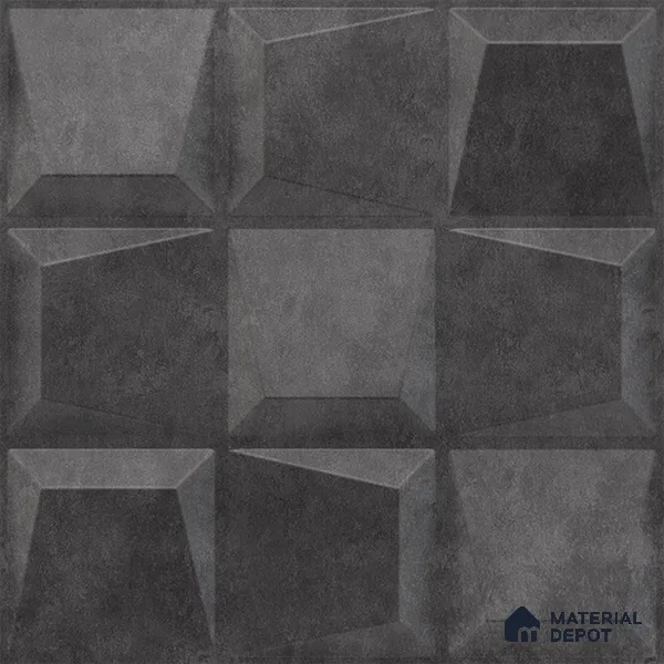 Grey Cubical PVC Matte Finish 3D Wall Panel | 20 in x 20 in | Nexa Gray - 15 mm | Suitable for Dining, Feature Wall & TV Unit | Width is Subjected to 5% Variation
