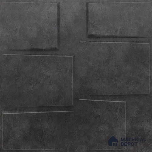 Grey Stream PVC Matte Finish 3D Wall Panel | 20 in x 20 in | Nexa Gray - 15 mm | Suitable for Dining, Feature Wall & TV Unit | Width is Subjected to 5% Variation