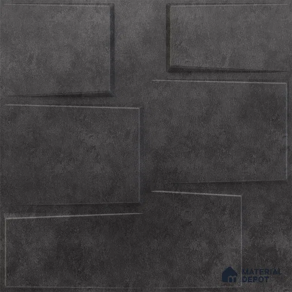 Grey Stream PVC Matte Finish 3D Wall Panel | 20 in x 20 in | Nexa Gray - 15 mm | Suitable for Dining, Feature Wall & TV Unit | Width is Subjected to 5% Variation