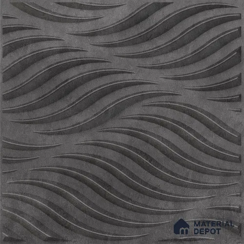 Grey Swirl PVC Matte Finish 3D Wall Panel | 20 in x 20 in | Nexa Gray - 15 mm | Suitable for Dining, Feature Wall & TV Unit | Width is Subjected to 5% Variation