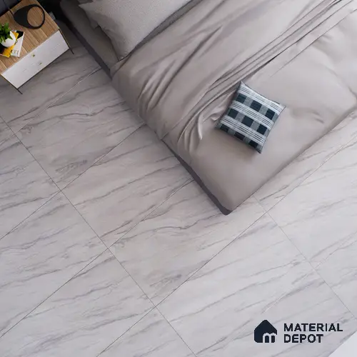 Marble Floor & Wall Tile TL 02191 Nicole Grey 4 ft x 2 ft Glossy Finish Vitrified Tile - 9 mm