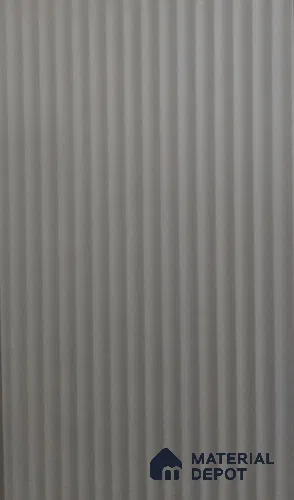 Cool Grey Fluted Solid Color LM 22943 8 ft x 4 ft Texture Finish Decorative Laminate - 1 mm | Suitable for TV Unit,Wardrobe, Kitchen Cabinets