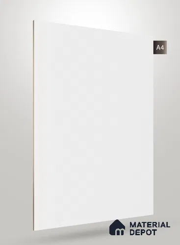 White Textured Solid Look NM BL 8 ft x 4 ft Texture Finish Decorative Laminate - 1.25 mm | Suitable for TV Unit, Wardrobe, Kitchen Cabinets