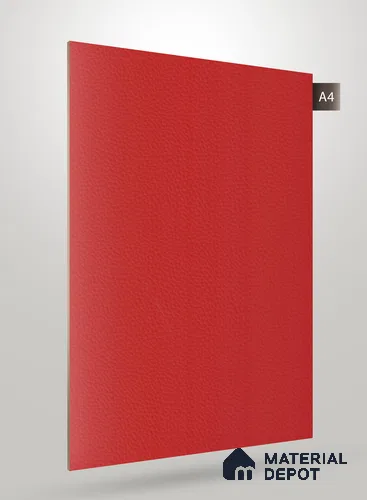 Red Leather Look NM BL 8007 8 ft x 4 ft Texture Finish Decorative Laminate - 1.25 mm | Suitable for TV Unit, Wardrobe, Kitchen Cabinets