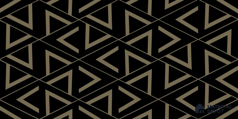 Glass Highlighter Wall Tile TL 00266 Noir Prism 2 ft x 1 ft Glossy Finish Ceramic Tile - 9 mm | Suitable For Kitchen, Bathroom & Accent/Feature Wall