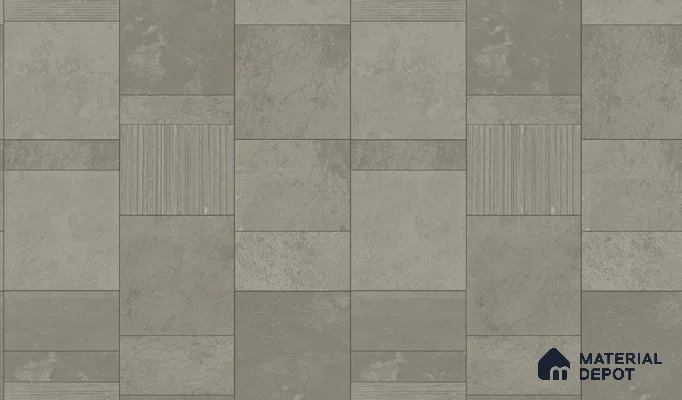 NQH651505 | Beige Block Tile Geometric Wallpaper - 5 Meter x 42 Inches, 57.41 Sq. Ft. (Min. 15% Wastage)