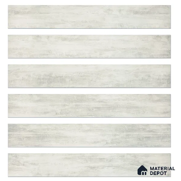 Wood Look Floor & Wall TL 02307 Acasta White 1400 x 200 mm Non Rectified Original Mould Wooden Plank | 8 Random Design | 2-3 mm Spacer is Mandatory | Suitable for Living Room, Bedroom, Office & Dining