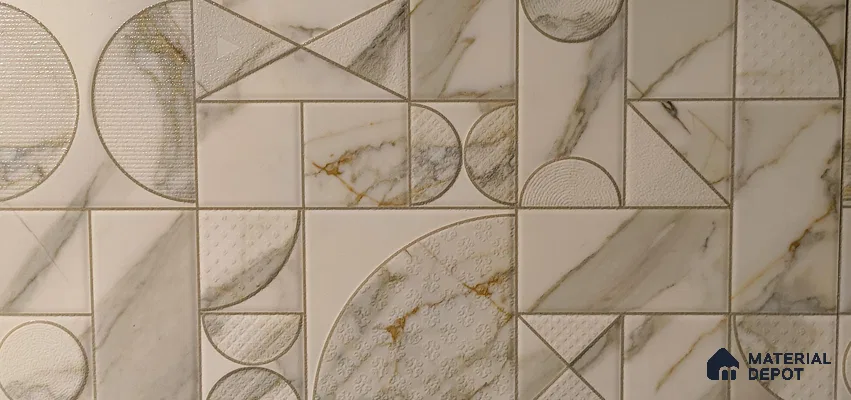 TL 04427 B Aspiris Satvario Highlighter 600 x 300 mm Carving Matte Finish Ceramic Wall Tile - 9 mm