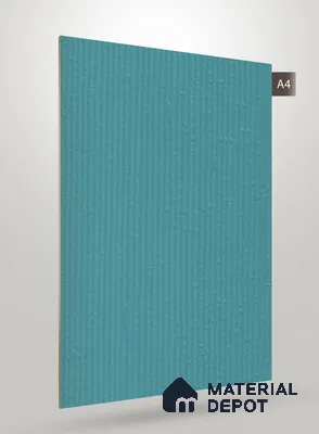 Teal Blue Fluted Solid Color NT 124 8 ft x 4 ft Matte Finish Decorative Laminate - 1 mm | Suitable for TV Unit,Wardrobe, Kitchen Cabinets