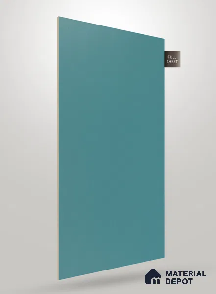 Teal Blue Fluted Solid Color NT 124 8 ft x 4 ft Matte Finish Decorative Laminate - 1 mm | Suitable for TV Unit,Wardrobe, Kitchen Cabinets