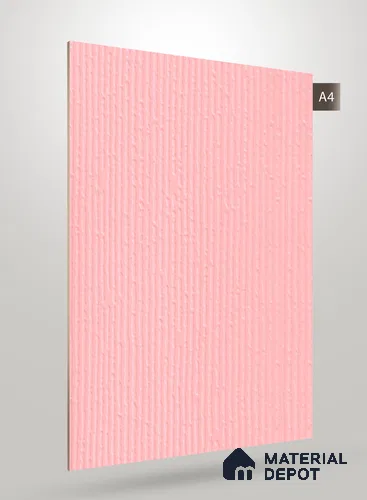 Pastel Pink Fluted Solid Color NT 128 8 ft x 4 ft Matte Finish Decorative Laminate - 1 mm | Suitable for TV Unit,Wardrobe, Kitchen Cabinets