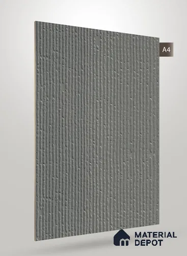 Slate Grey Fluted Solid Color NT 249 8 ft x 4 ft Matte Finish Decorative Laminate - 1 mm | Suitable for TV Unit,Wardrobe, Kitchen Cabinets