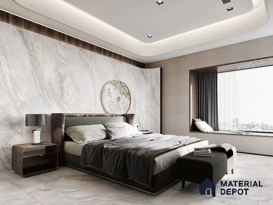 TL 01003 B Nuvo Onyx Grey 1800 x 1200 Polished Glossy Finish Tile - 9 mm (Sample)