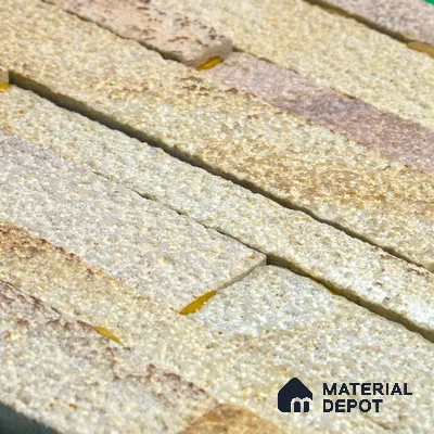 WL 00109 Oak Wood 600 x 150 mm Natural Stone Wall Cladding |  Stone is a Natural Product, Please Expect Variation in Shades