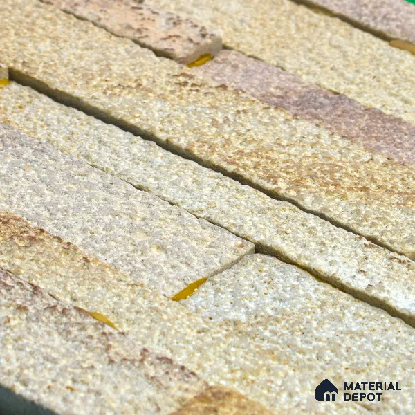 WL 00109 Oak Wood 600 x 150 mm Natural Stone Wall Cladding | Stone is a Natural Product, Please Expect Variation in Shades
