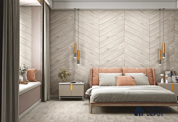 TL 01237 C Oaklore Bianco 1400x200 mm Matte Finish Vitrified Wooden Look Floor Tile - 9 mm | 2-3 mm Spacer is Mandatory (Sample)