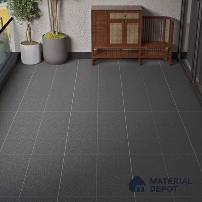 Parking Floor Tile TL 07558 Obsidian Eclipse | 16 x 16 inch | Anti Skid Matte Finish Heavy Duty Vitrified Tile - 12 mm | Suitable For Bathroom, Terrace, Balcony | Pattern Alignment May Vary | 2-3 mm Spacer is Mandatory