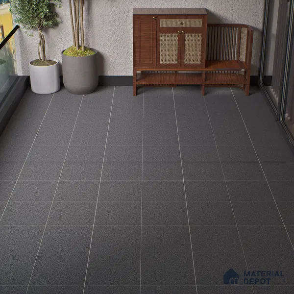 Parking Floor Tile TL 07558 Obsidian Eclipse | 16 x 16 inch | Anti Skid Matte Finish Heavy Duty Vitrified Tile - 12 mm | Suitable For Bathroom, Terrace, Balcony | Pattern Alignment May Vary | 2-3 mm Spacer is Mandatory