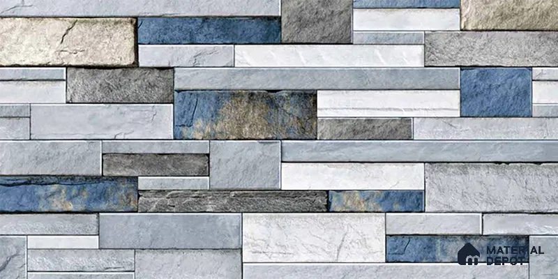 TL 05890 Ocean Cobalt 600x300 mm Sugar Finish Random Design Vitrified Elevation Wall Tile - 8 mm