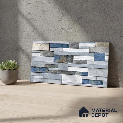 TL 05890 Ocean Cobalt 600x300 mm Sugar Finish Random Design Vitrified Elevation Wall Tile - 8 mm