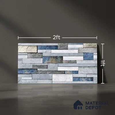TL 05890 Ocean Cobalt 600x300 mm Sugar Finish Random Design Vitrified Elevation Wall Tile - 8 mm