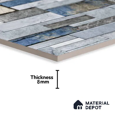 TL 05890 Ocean Cobalt 600x300 mm Sugar Finish Random Design Vitrified Elevation Wall Tile - 8 mm