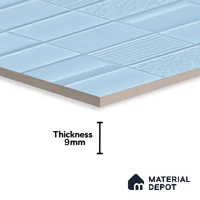 TL 00699 B Oceanic Surfer Series Navy Blue Matte Finish 4 ft x 2 ft Full Body Vitrified Tile - 9 mm (Sample)