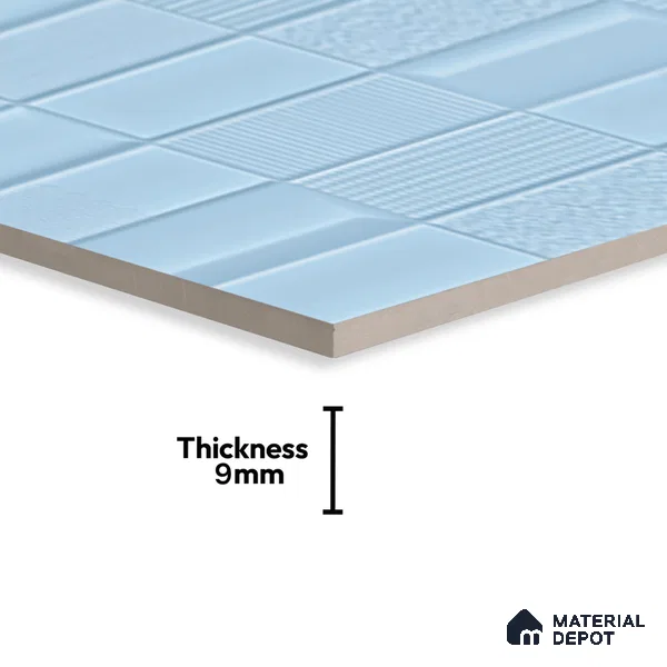 TL 00699 B Oceanic Surfer Series Navy Blue Matte Finish 4 ft x 2 ft Full Body Vitrified Tile - 9 mm (Sample)