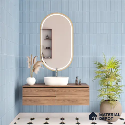 TL 00699 B Oceanic Surfer Series Navy Blue Matte Finish 4 ft x 2 ft Full Body Vitrified Tile - 9 mm