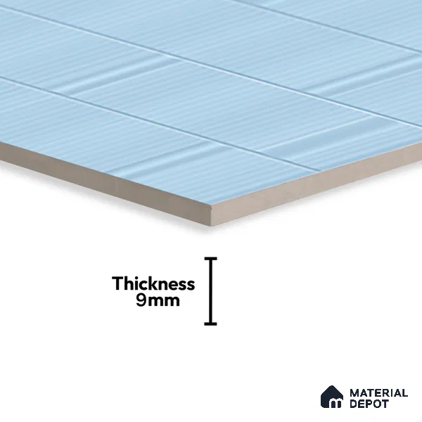 TL 00699 C Oceanic Surfer Series Aqua Blue Matte Finish 4 ft x 2 ft Full Body Vitrified Tile - 9 mm