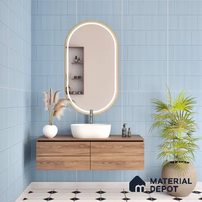 TL 00699 C Oceanic Surfer Series Aqua Blue Matte Finish 4 ft x 2 ft Full Body Vitrified Tile - 9 mm