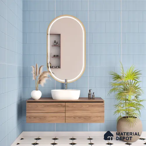 TL 00699 C Oceanic Surfer Series Aqua Blue Matte Finish 4 ft x 2 ft Full Body Vitrified Tile - 9 mm