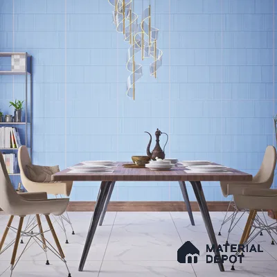 TL 00699 C Oceanic Surfer Series Aqua Blue Matte Finish 4 ft x 2 ft Full Body Vitrified Tile - 9 mm