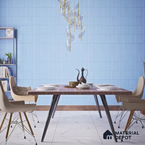 TL 00699 C Oceanic Surfer Series Aqua Blue Matte Finish 4 ft x 2 ft Full Body Vitrified Tile - 9 mm