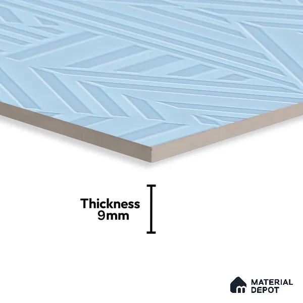 TL 00699 E Oceanic Surfer Series Marine Blue Matte Finish 4 ft x 2 ft Full Body Vitrified Tile - 9 mm (Sample)