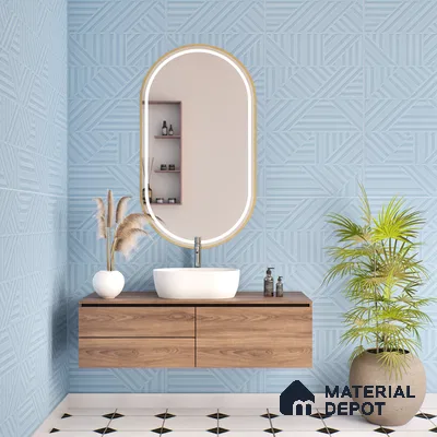 TL 00699 E Oceanic Surfer Series Marine Blue Matte Finish 4 ft x 2 ft Full Body Vitrified Tile - 9 mm (Sample)