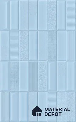 TL 00699 F Oceanic Surfer Series Pattern 5 Blue Chrome Finish 4 ft x 2 ft Full Body Vitrified Tile - 9 mm (Sample)