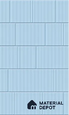 TL 00699 G Oceanic Surfer Series Pattern 6 Blue Chrome Finish 4 ft x 2 ft Full Body Vitrified Tile - 9 mm (Sample)
