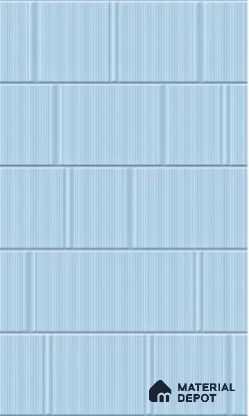 TL 00699 G Oceanic Surfer Series Pattern 6 Blue Chrome Finish 4 ft x 2 ft Full Body Vitrified Tile - 9 mm (Sample)