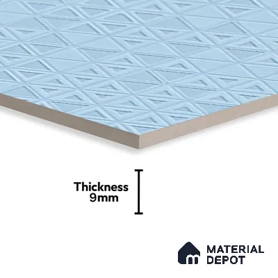 TL 00699 H Oceanic Surfer Series Pattern 7 Blue Chrome Finish 4 ft x 2 ft Full Body Vitrified Tile - 9 mm (Sample)
