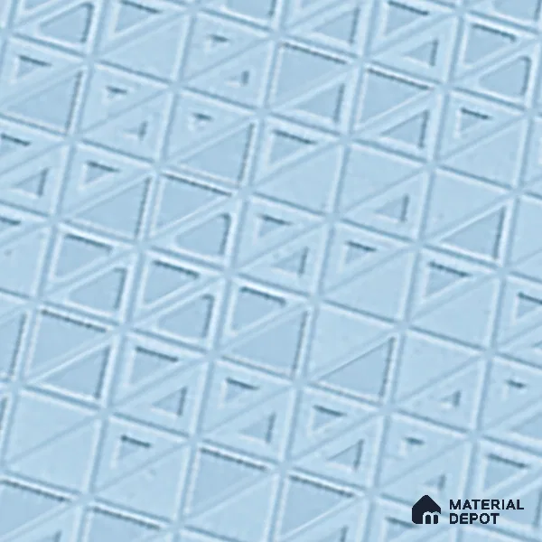 TL 00699 H Oceanic Surfer Series Pattern 7 Blue Chrome Finish 4 ft x 2 ft Full Body Vitrified Tile - 9 mm (Sample)