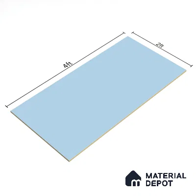 TL 00699 Oceanic Surfer Series Sky Blue Matte Finish 4 ft x 2 ft Full Body Vitrified Tile - 9 mm (Sample)