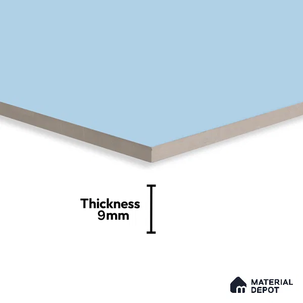 TL 00699 Oceanic Surfer Series Sky Blue Matte Finish 4 ft x 2 ft Full Body Vitrified Tile - 9 mm (Sample)