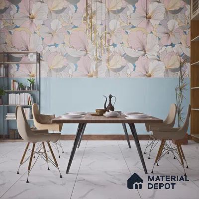 TL 00699 Oceanic Surfer Series Sky Blue Matte Finish 4 ft x 2 ft Full Body Vitrified Tile - 9 mm (Sample)