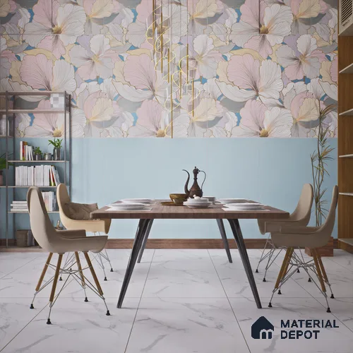 TL 00699 Oceanic Surfer Series Sky Blue Matte Finish 4 ft x 2 ft Full Body Vitrified Tile - 9 mm