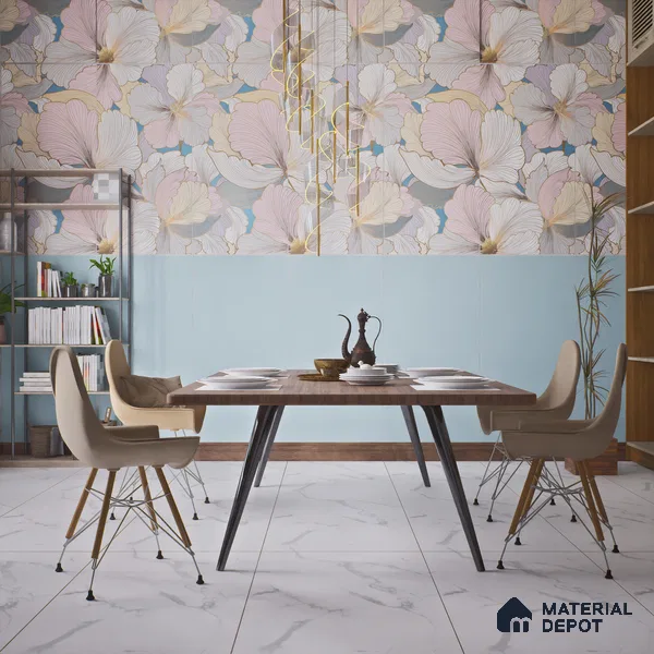 TL 00699 Oceanic Surfer Series Sky Blue Matte Finish 4 ft x 2 ft Full Body Vitrified Tile - 9 mm (Sample)