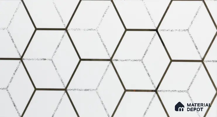 Glass Highligter Wall Tile TL 00265 Shadow Hive 2 ft x 1 ft Glossy Finish Ceramic Tile - 9 mm | Suitable For Bathroom, Kitchen Backsplashes