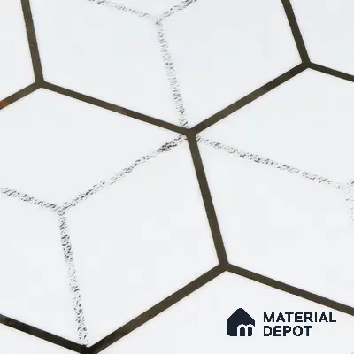 Glass Highligter Wall Tile TL 00265 Shadow Hive 2 ft x 1 ft Glossy Finish Ceramic Tile - 9 mm | Suitable For Bathroom, Kitchen Backsplashes